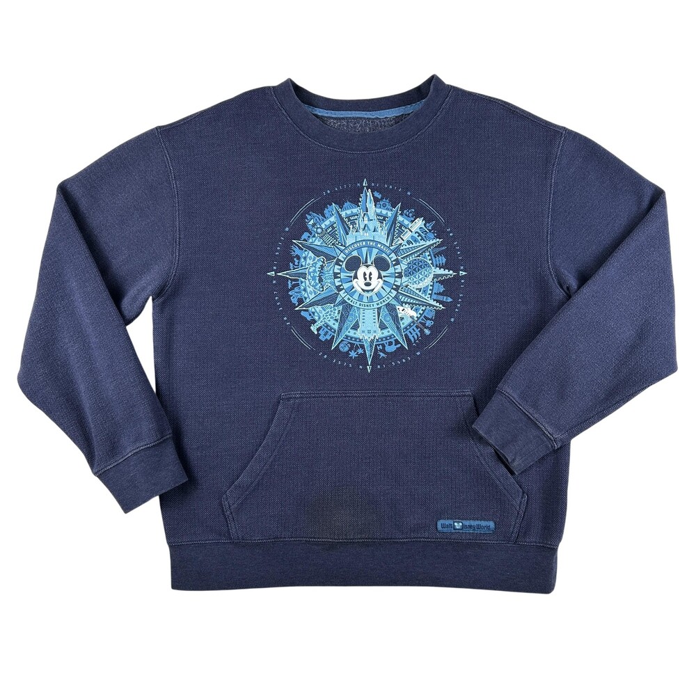 Disney Parks Sweatshirt Womens Medium Blue Mickey Walt Disney World Graphic